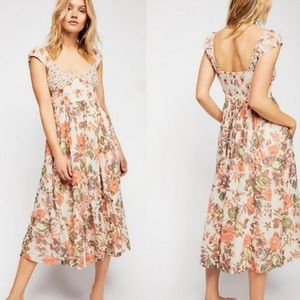 Free People Floral Midi Dress
